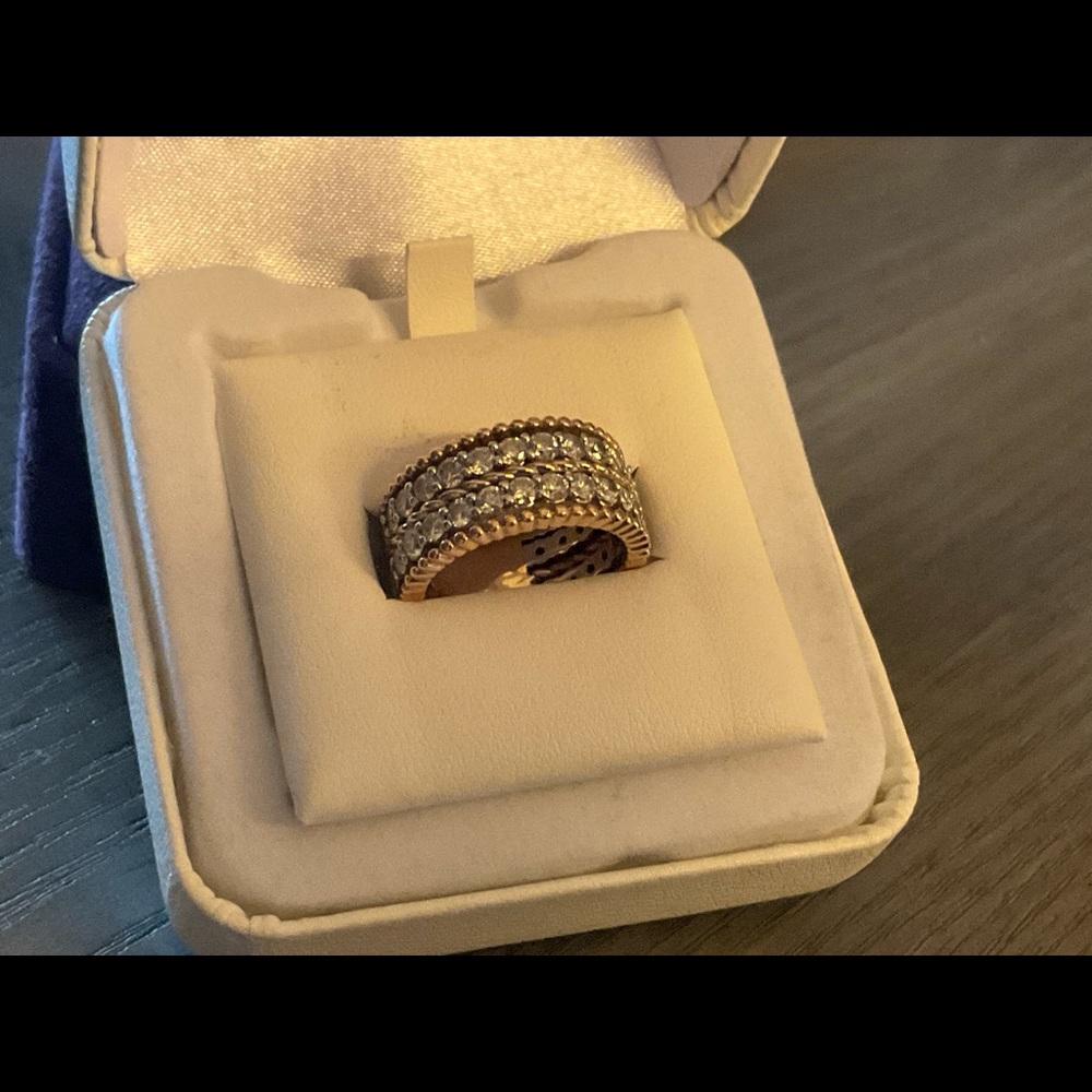 14KT white & rose gold diamond ring